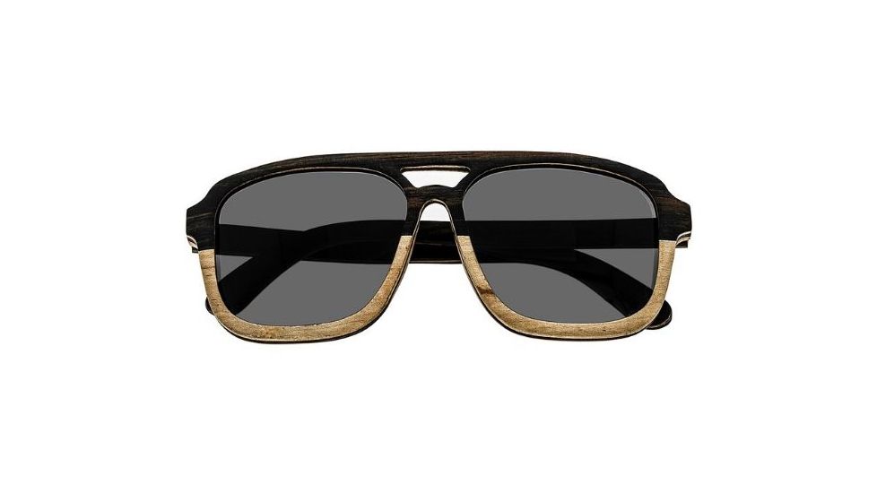 Earth Playa Sunglasses. Ebony Zebrawood Wood Frame, Black Lens, ESG062EZ