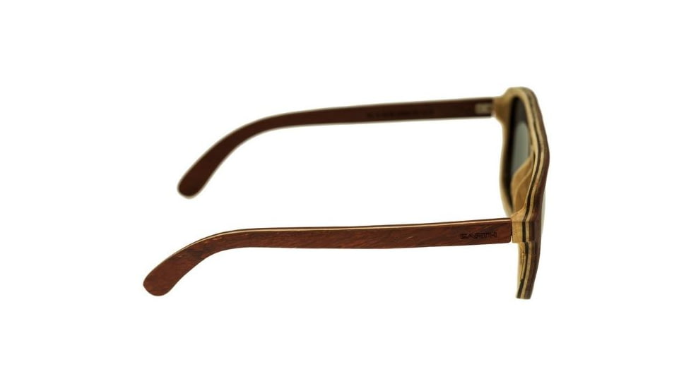 Earth Playa Sunglasses, Rosewood Bamboo Wood Frame, Black Lens, ESG062RB