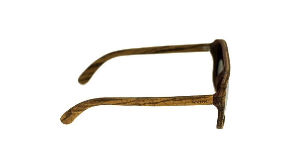 Earth Playa Sunglasses, Walnut Zebrawood Wood Frame, Yellow Lens, ESG062ZW