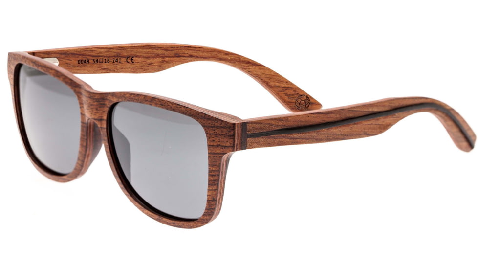 Earth Wood Solana Polarized Sunglass, Red Rosewood/Black, One Size, ESG004R