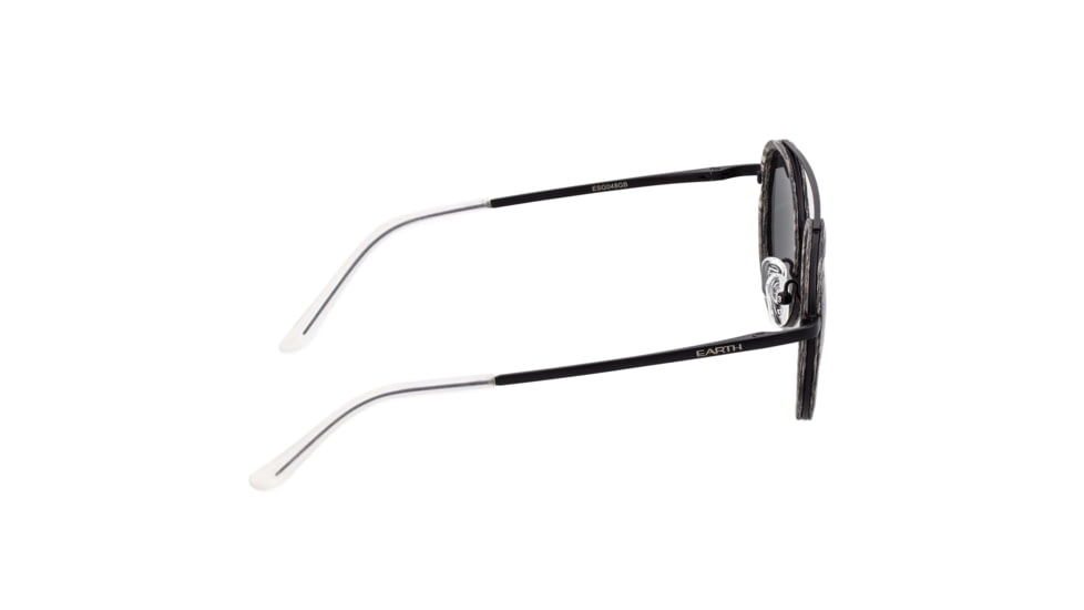 Earth Wood Binz Polarized Sunglass, Grey Vine/Black, One Size, ESG048GB
