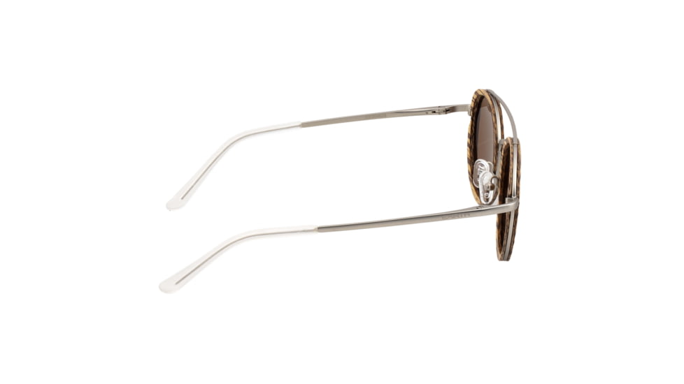 Earth Binz Polarized Sunglasses - Unisex, Zebrawood/Brown, One Size, ESG048ZS