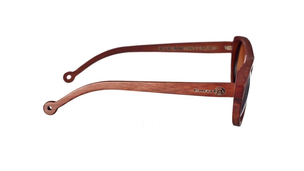 Earth Wood Coronado Sunglasses, Red Rosewood Frame, Brown Lens, Red Rosewood/Brown, One Size, ESG019R