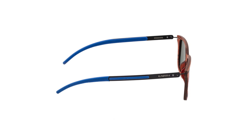 Earth Doumia Polarized Sunglasses - Unisex, Red Rosewood/Blue, One Size, ESG043RB