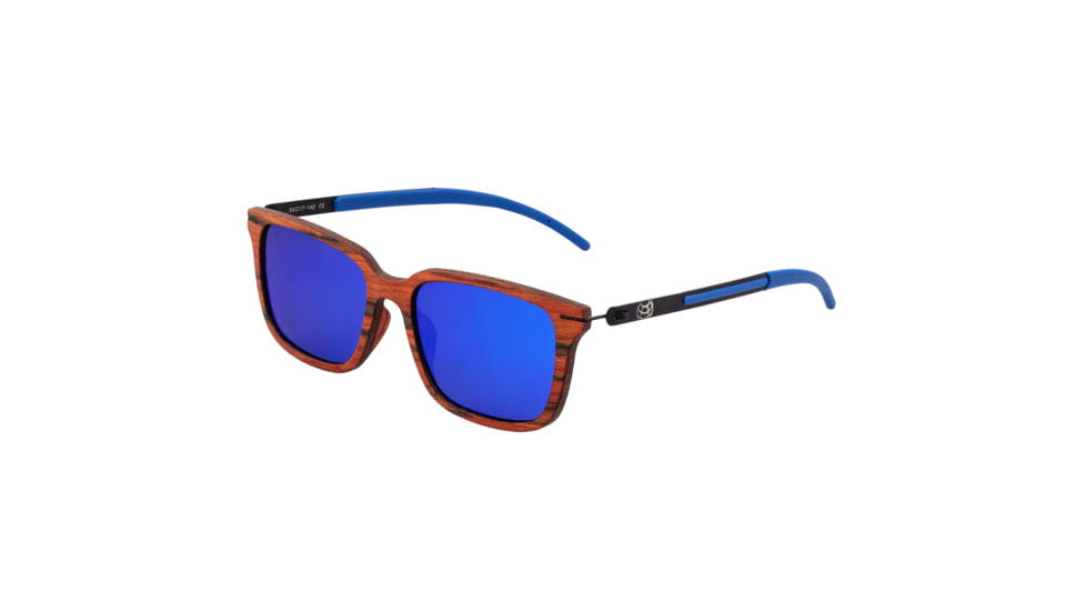 Earth Doumia Polarized Sunglasses - Unisex, Red Rosewood/Blue, One Size, ESG043RB