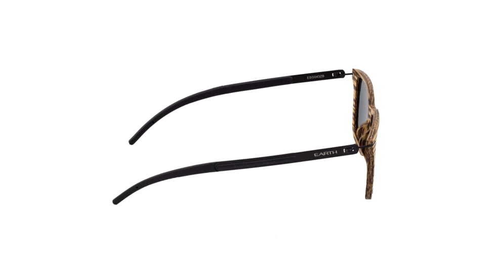 Earth Doumia Polarized Sunglasses - Unisex, Zebrawood/Black, One Size, ESG043ZB