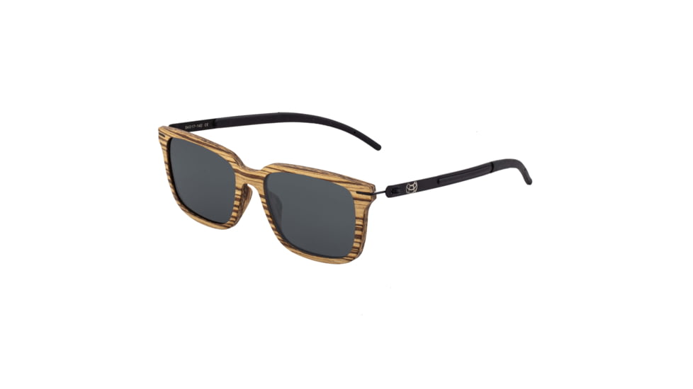Earth Doumia Polarized Sunglasses - Unisex, Zebrawood/Black, One Size, ESG043ZB