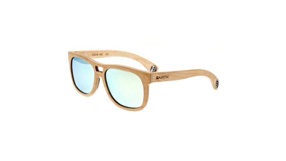 Earth Wood Las Islas Sunglasses, Khaki Frame, Yellow Lenses, ESG055M