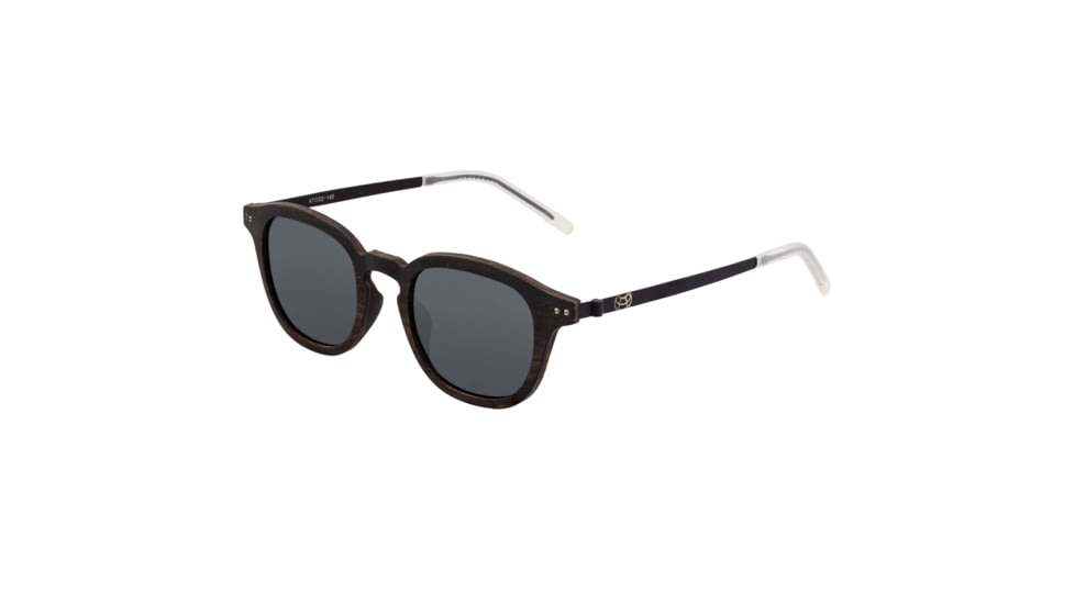 Earth Wood Kavaja Polarized Sunglass, Ebony/Black, One Size, ESG042EB