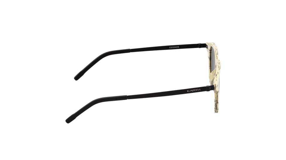 Earth Wood Kavaja Polarized Sunglass, Ice Tree/Black, One Size, ESG042IB