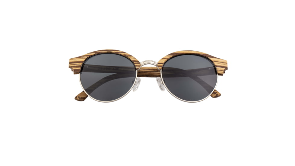 Earth Wood Misty Polarized Sunglass, Zebrawood/Black, One Size, ESG049ZS