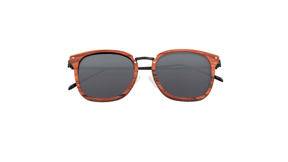 Earth Wood Nosara Polarized Sunglass, Red Rosewood/Black, One Size, ESG047RB