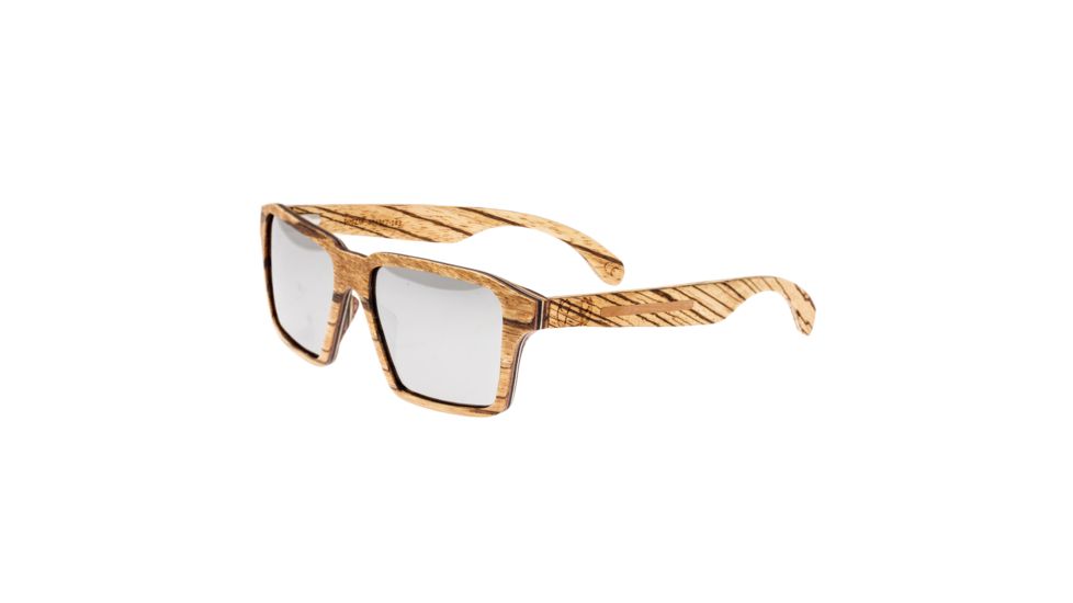 Earth Polarized Sunglasses Piha Collection, Zebra &amp; Maple/Black, ESG006ZM