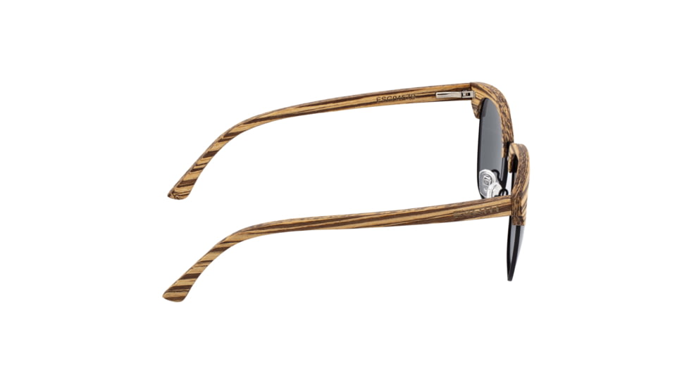 Earth Sassel Polarized Sunglasses - Unisex, Zebrawood/Black, One Size, ESG045ZB