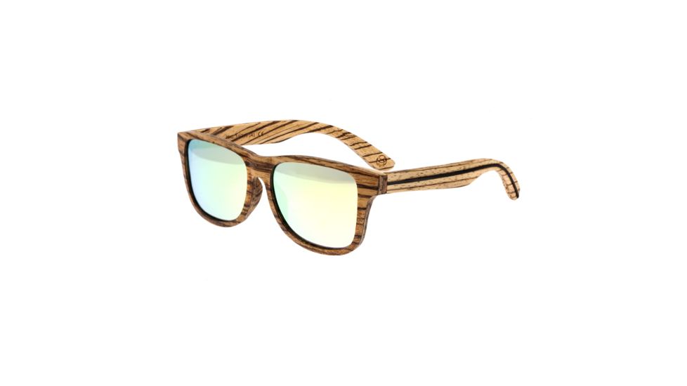 Earth Solana Polarized Sunglasses, Brown Stripe/Yellow Green, ESG004Z