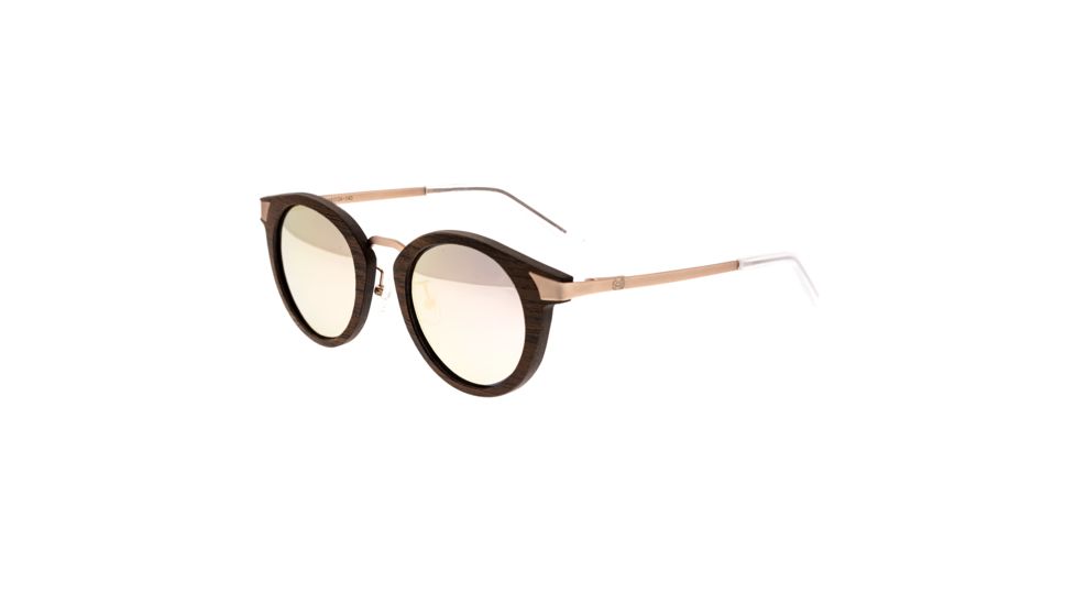 Earth Zale Polarized Sunglasses, Brown/Rose Gold, ESG026RG
