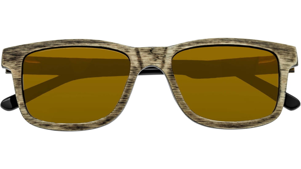 Earth Wood Tide Polarized Sunglass, Brown/Gold-Yellow, One Size, ESG009GD