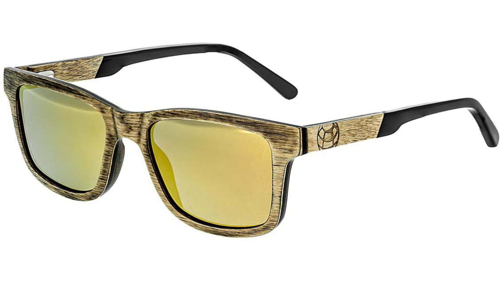 Earth Wood Tide Polarized Sunglass, Brown/Gold-Yellow, One Size, ESG009GD