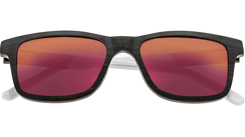 Earth Wood Tide Sunglasses, Ebony Frame, Red/Yellow Lenses, ESG009BR