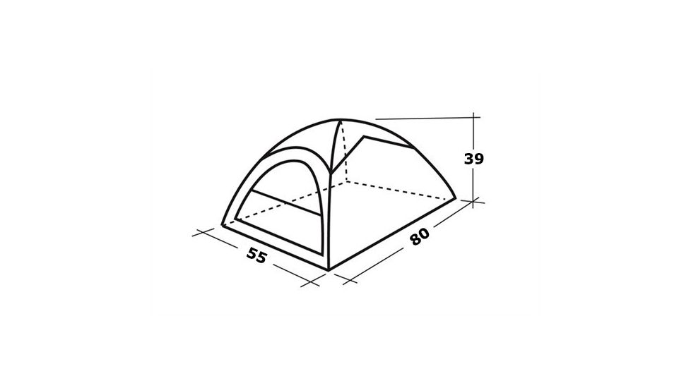 Easy Camp 2 Person Comet 200 Tent, Orange / Gold, 120185