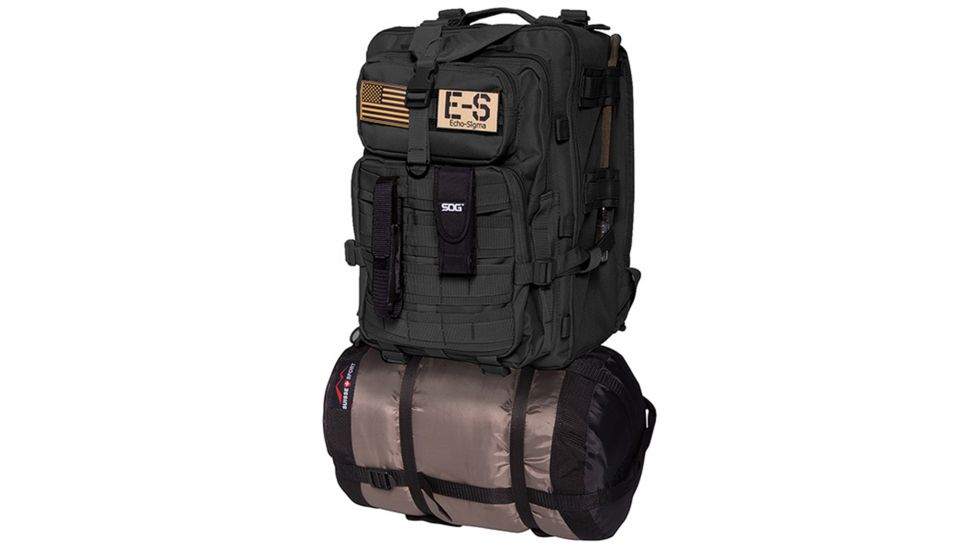 Echo-Sigma Emergency Systems Bug Out Bag Emergency Preparedness Kit, Black 9005643