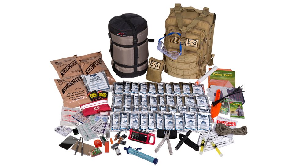 Echo-Sigma Emergency Systems Bug Out Bag Emergency Preparedness Kit, Coyote, ES-BOB-COY
