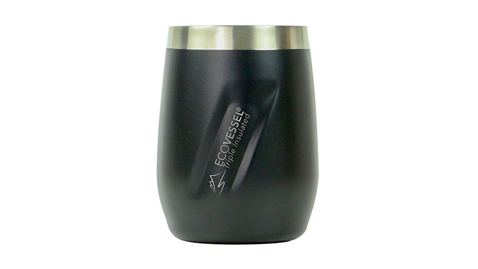 Eco Vessel Port Wine Glass, 10oz, Black Shadow, Silver Express, Stainless Steel, 100 Year Manufacturer Warranty, EVS-77279