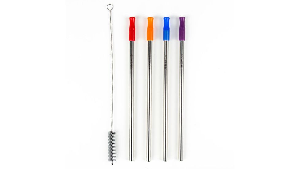 Eco Vessel Ss Straw 4pk &amp; Straw Brush STRW8-5MC