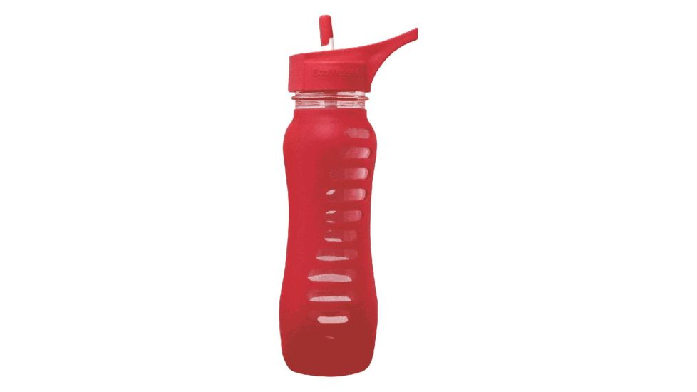 Eco Vessel Surf Glass Bottle with Silicone Sleeve, Raspberry Pink, 22 oz, SWG650STR-RP