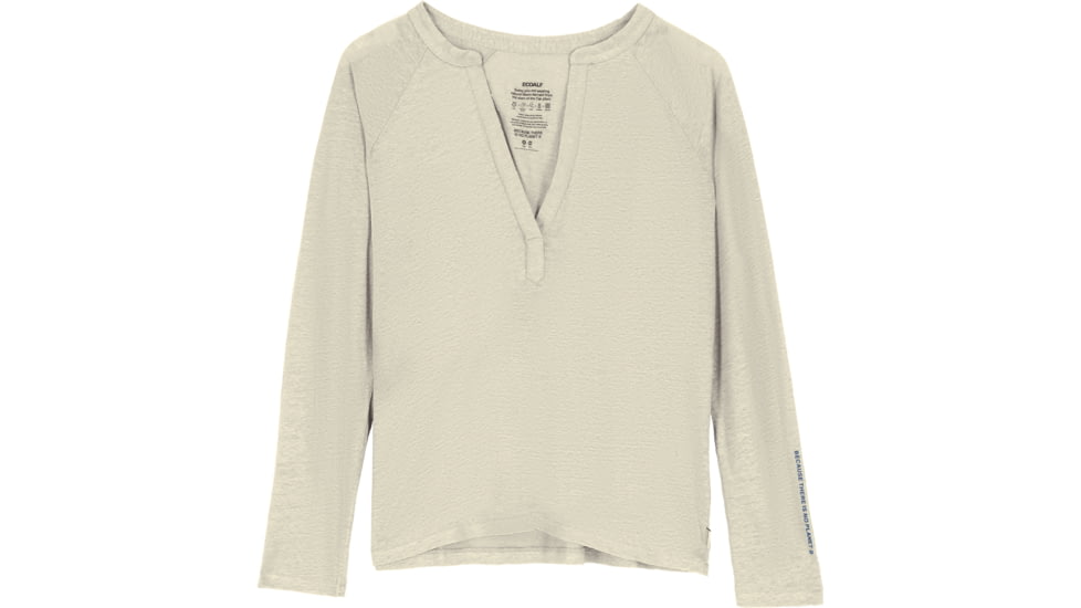 Ecoalf Litalf Long Sleeve T-Shirt - Womens, Cannoli White, S, GATSLITAL1280WS22-997-S