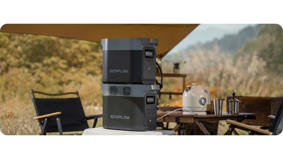 EcoFlow DELTA 2 w/ 1 Portable Solar Panel, 220W, Black, DELTA2-220W