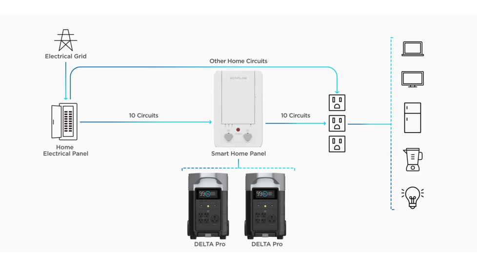 EcoFlow DELTA Pro Portable Power Station, Black, 50034001