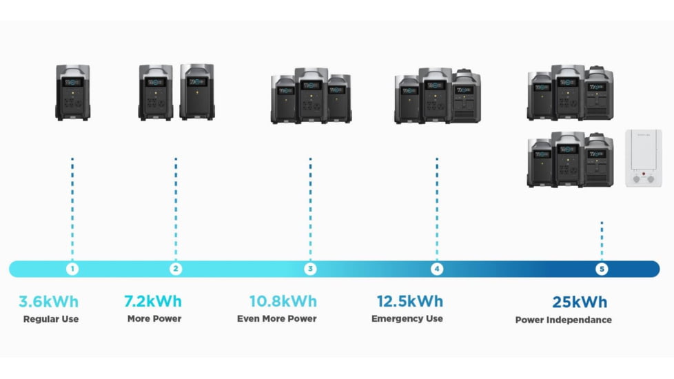 EcoFlow DELTA Pro Portable Power Station, Black, 50034001