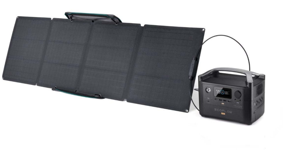 EcoFlow RIVER Pro w/1 Solar Panel, 110W, Black, RIVERPROAMSP111