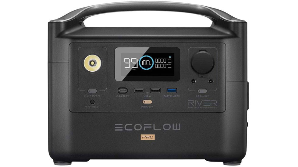 EcoFlow RIVER Pro w/1 Solar Panel, 110W, Black, RIVERPROAMSP111
