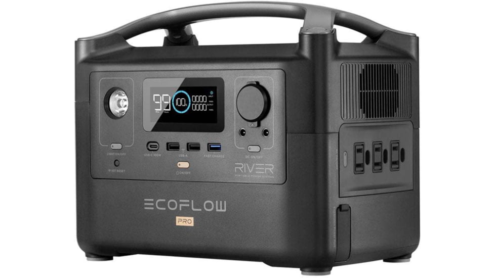 EcoFlow RIVER Pro w/1 Solar Panel, 110W, Black, RIVERPROAMSP111