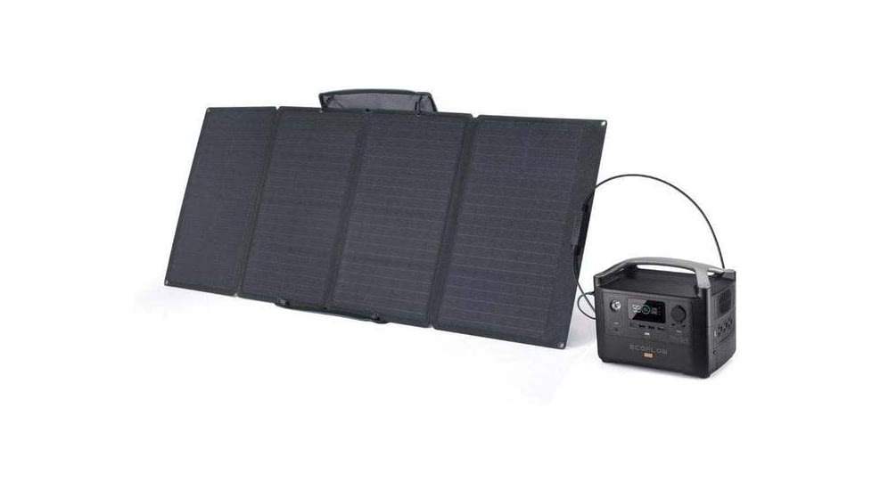EcoFlow RIVER Pro w/1 Solar Panel, 160W, Black, RIVERAMPROSP161