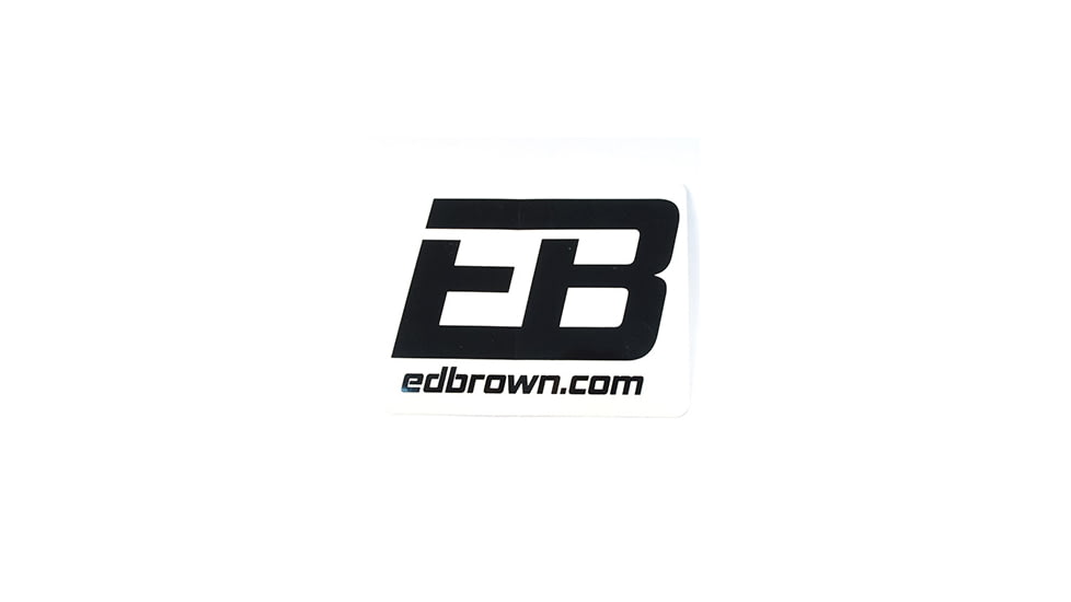 Ed Brown Products Logo Decal/Sticker, 4x5 in, Black/White, 962-DECAL