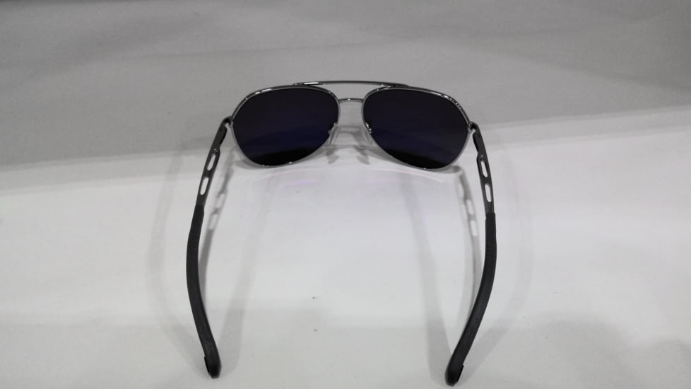 EDEMO Gargoyles Victor Sunglasses w/ Gun Frame, Smoke Polarized w/Blue Mirror Lens GAR10700138, EDEMO1