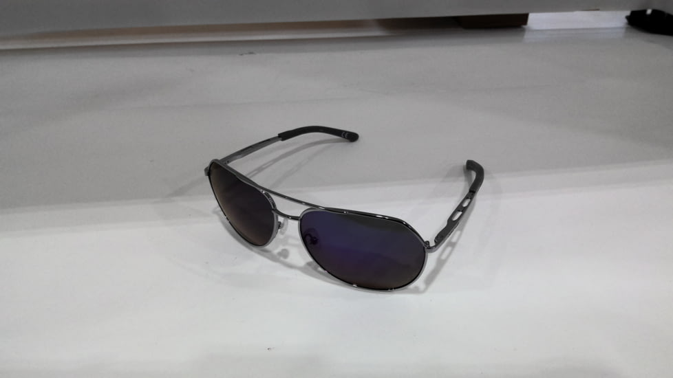 EDEMO Gargoyles Victor Sunglasses w/ Gun Frame, Smoke Polarized w/Blue Mirror Lens GAR10700138, EDEMO1