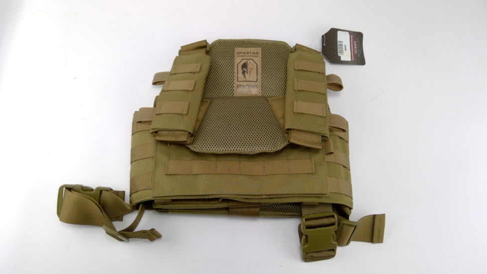EDEMO Spartan Armor Systems Omega AR500 Body Armor And Sentinel Plate Carrier Package, Small/Extra Large, Coyote Brown, Adjustable, SAS-AR500PKG-STNL-CB-SPEC-KIT, EDEMO1