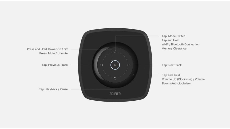 Edifier MS50A Tabletop Wi-Fi Speaker, Brown, 4005251