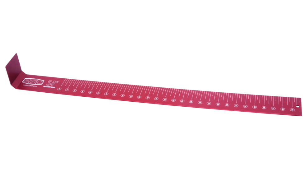 EGO Measuring Board 34in 3/16in Red Annodize Alum Plate Laser Etched, 73003