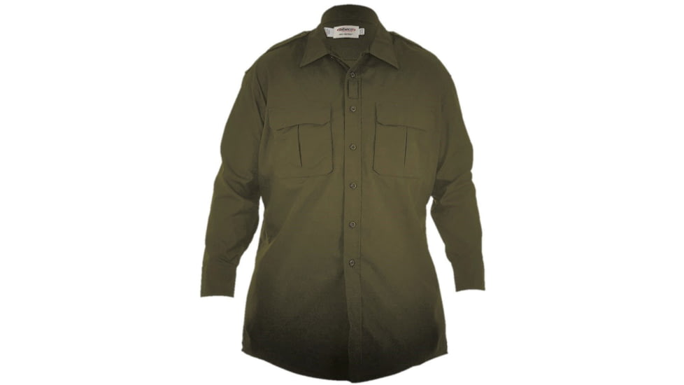 Elbeco Adu Ripstop Shirt - Long Sleeve, Od Green - 5619-145-33