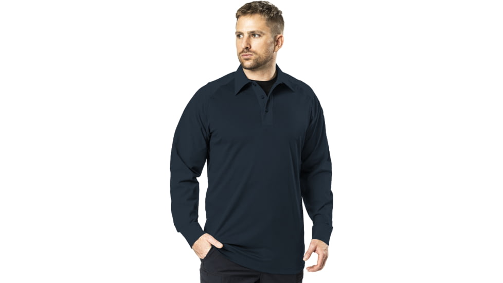 Elbeco UFX Bold Long Sleeve Collared Patrol Shirt, Regular, Midnight Navy, Large, SM4106NV+L