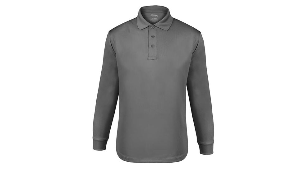 Elbeco Womens Long Sleeve Ladies Cut Ufx Tactical Polo Shirt, Gray - K5188LC-L