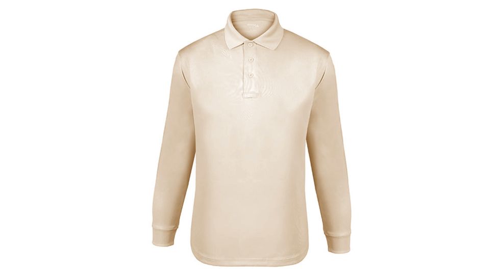 Elbeco Womens Long Sleeve Ladies Cut Ufx Tactical Polo Shirt, Tan - K5182LC-XL