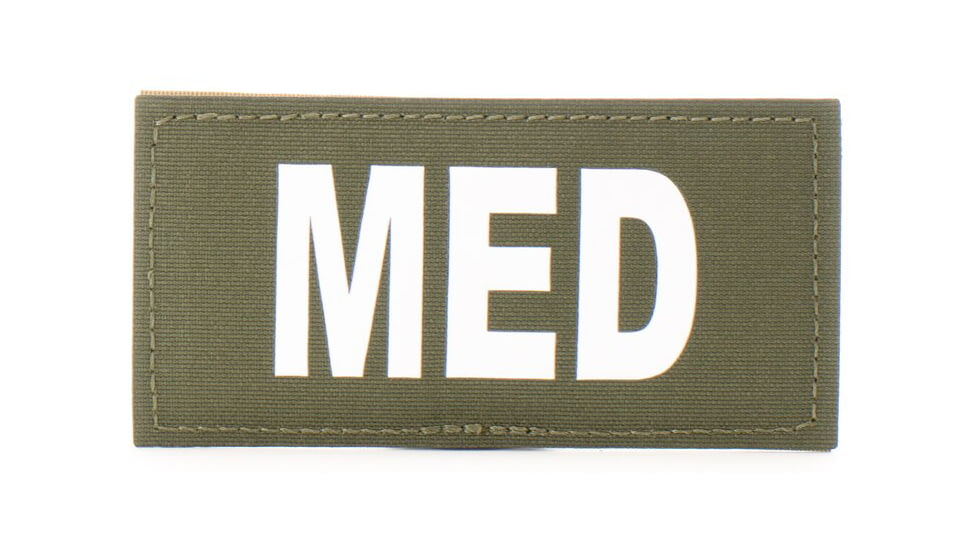 Eleven 10 2x4 Med Id Patch, White - E10-7001-MED-RGR/WHT