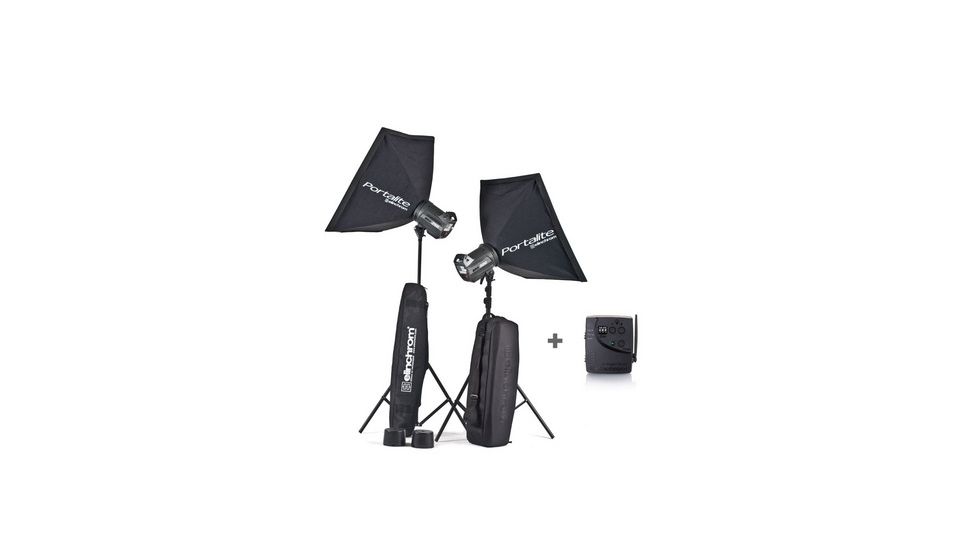 Elinchrom BRX 2 x 250/500W Head Portalite To Go Kit w/ Stands EL 20757KIT