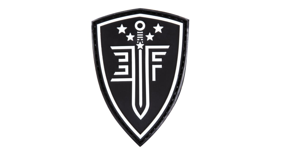 Elite Force PVC Shield Patch, Black, 2211157